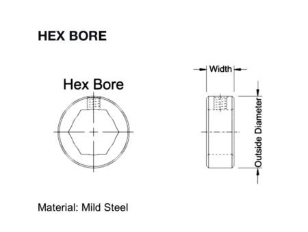 Set Collar, Hex Bore, 1 PIECE, Solid Steel 7/8" HEX Bore - Image 2