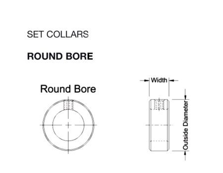 Set Collar, Round Bore, 1 PIECE, Solid Steel 2" Bore - Image 2