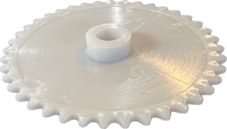 Poly/Plastic/Acetal 25 Chain 40 Tooth, Plain Bore Sprocket
