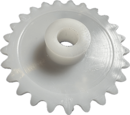 Poly/Plastic/ Acetal 25 Chain 25 Tooth, Plain Bore Sprocket