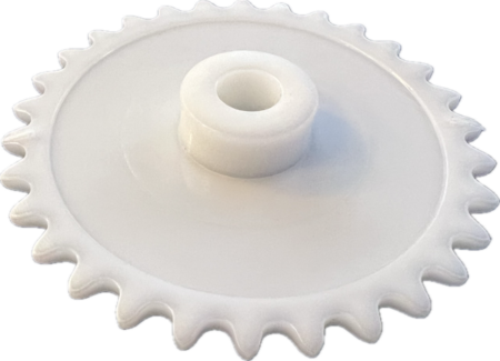 Poly/Plastic/Acetal 25 Chain 30 Tooth, Plain Bore Sprocket - Image 2