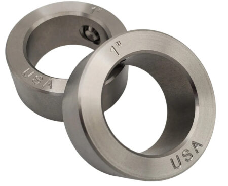 303 Stainless Steel Solid Set Collars, Shaft Collars W/1 Set Screw.  1" Round Bore. QUAN 2