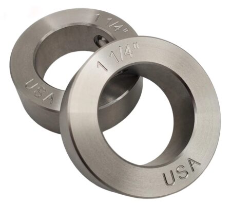 303 Stainless Steel Solid Set Collars, Shaft Collars W/1 Set Screw.  1-1/4" Round Bore. QUAN 2