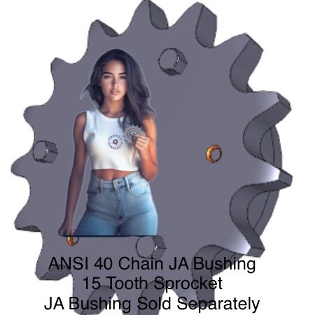 JA Bushing ANSI 40 Chain QUICK DISCONNECT (QD) 15 Tooth Sprocket
