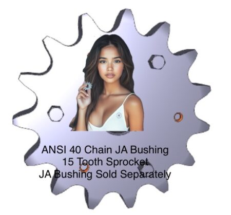 JA Bushing ANSI 40 Chain QUICK DISCONNECT (QD) 15 Tooth Sprocket - Image 2