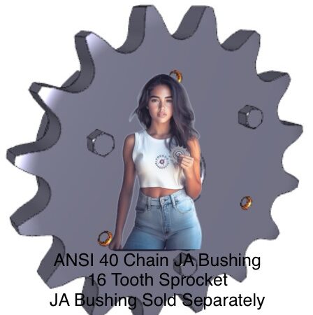 JA Bushing ANSI 40 Chain QUICK DISCONNECT (QD) 16 Tooth Sprocket