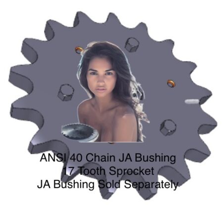 JA Bushing ANSI 40 Chain QUICK DISCONNECT (QD) 17 Tooth Sprocket - Image 2