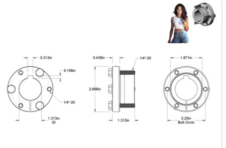 SH Series 1-5/16" Finished Bore QD Bushing - Image 2