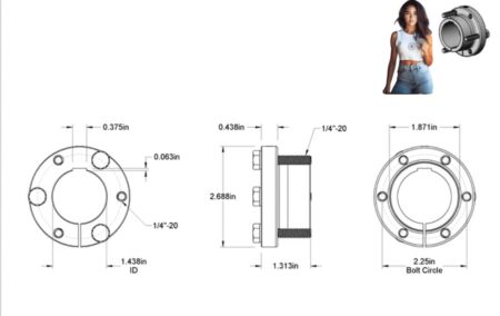 SH Series 1-7/16" Finished Bore QD Bushing - Image 2