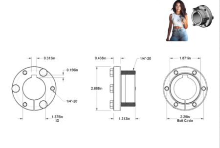 SH Series 1-3/8" Finished Bore QD Bushing - Image 2