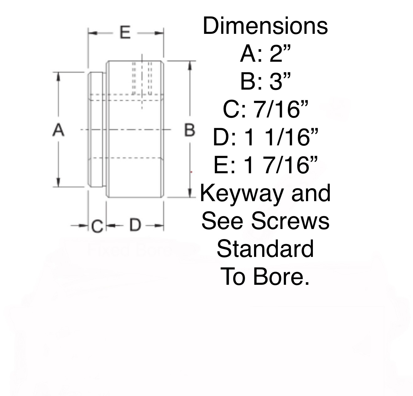 XX Series 1 1/2" Round Bore Weldable Hub - Image 2